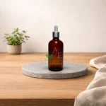 Амбер шише со пипета и алуминиумски прстен 100ml