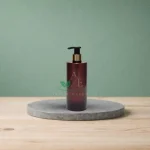 Амбер шише со златна пумпа 340ml