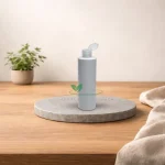 Бело шише со проѕирен flip-top 400ml